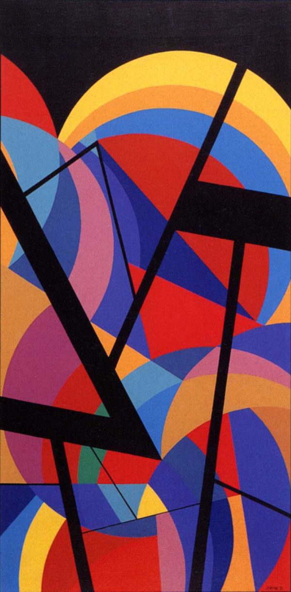 1990 : Au hasard du voyage (91 x 46 cm : Acrylique sur toile de coton)