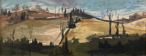 1947 : Paysage du nord-Les terres en friche (22,9 x 24 cm : Huile sur masonite)