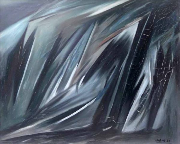 1958 : Une nuit givrée   (64,1 x 80,6 cm : Huile sur toile)