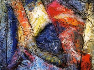 1966 : Au grand canal   (61 x 62 cm : Mixte sur toile)