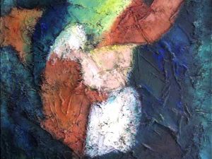 1966 : Cratère   (116,2 x 88,9 cm : Mixte sur toile)