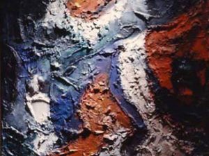 1966 : Sans titre (Mixte sur toile)