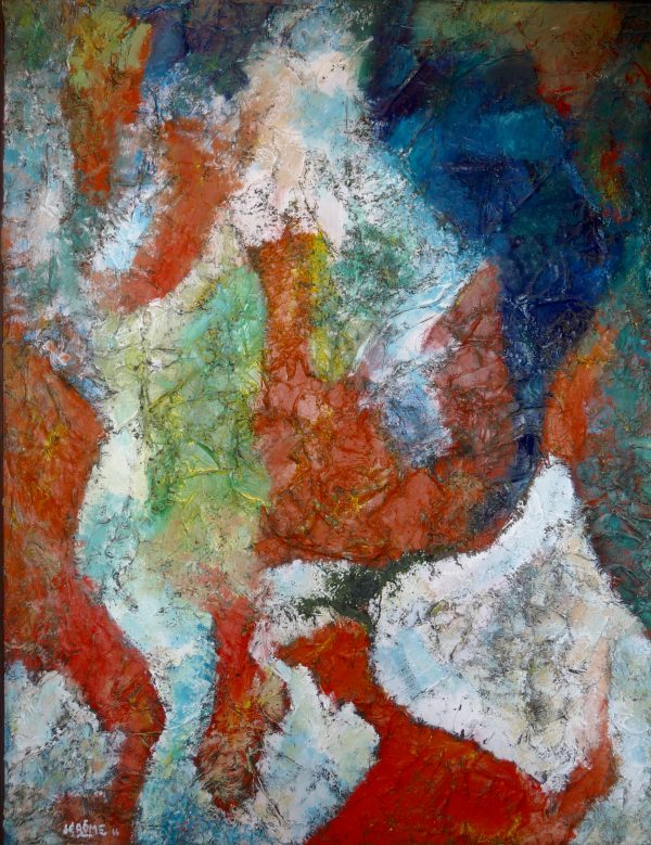 1966 : Le tumulte aigu (162 x 130 cm : Mixte sur toile)