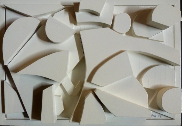 1972 : Sans titre (33,3 x 38,4 : Bas relief blanc)