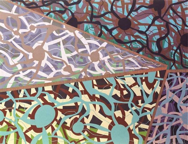 1973 : L'envers de l'eau   (114 x 146 cm / 80 figure : Acrylique sur toile de lin)