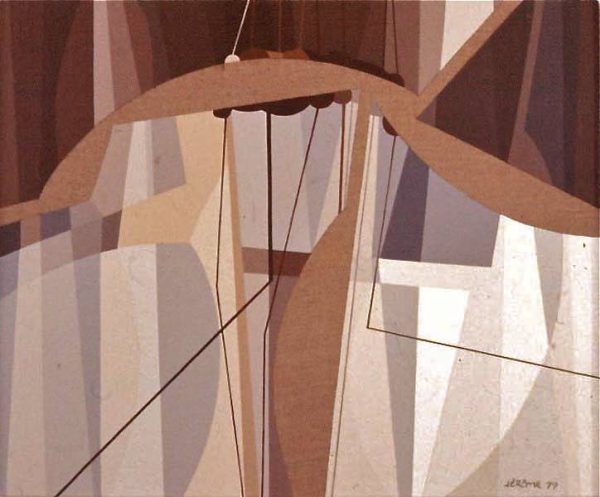 1977 : Portail   (46 x 38 cm /8 figure : Acrylique sur toile de lin)