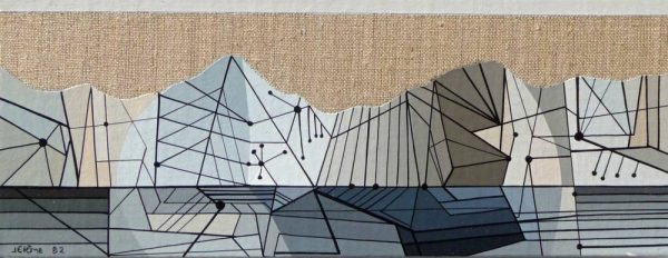 1982 : Les côtes, Série Miniatures (10,2 x 26,6 cm : Acrylique sur toile de lin collées sur masonite)