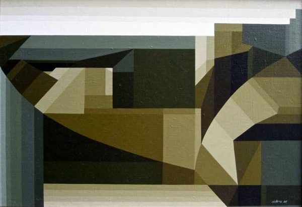 1984 : Murailles   (38 x 55 cm / 10 paysage : Acrylique sur toile de lin)