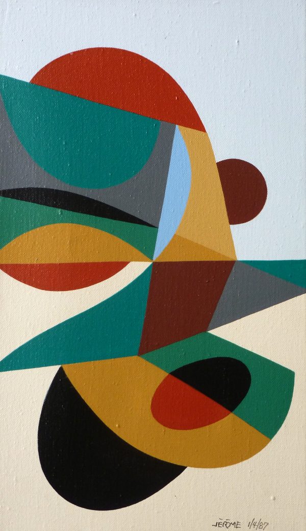 1987 : Couleur du printemps  (27,3 x 15,6 cm : Acrylique sur toile de coton)