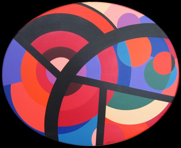 1990 : Baccarat   (64,1 x 78,7 cm : Acrylique sur toile de coton)