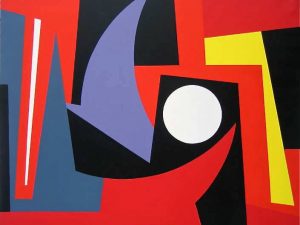 1995 :  Une ouverture magique    (87 x 101,6 cm : Acrylique sur toile de coton)