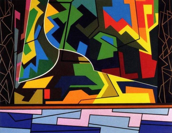 1997 : L'orient et les vents   (142 x 183 cm : Acrylique sur toile de coton)