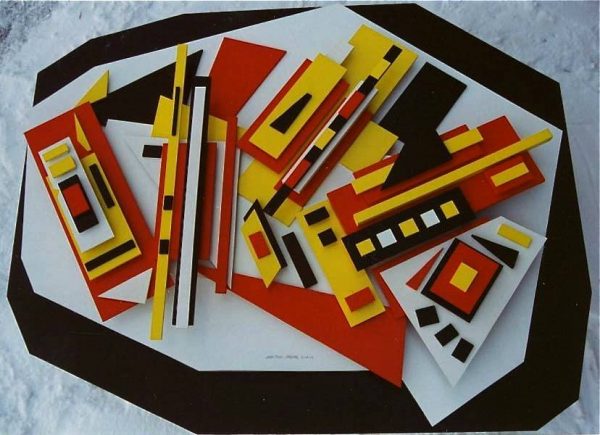 2001 : Le palais des temps (121,9 x 152,4 cm : Grand relief en bois)