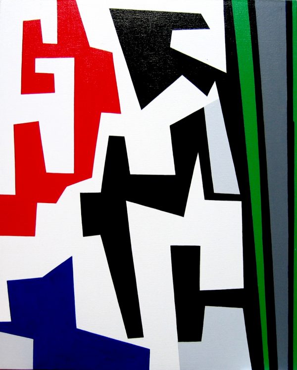 2002 : Les murs dix-neuf   (53,7 x43,9 cm : Acrylique sur toile de coton)