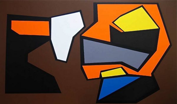 2004 : L'espace joue dans l'air vif   (91,4 x 152,4 cm : Acrylique sur toile de coton)