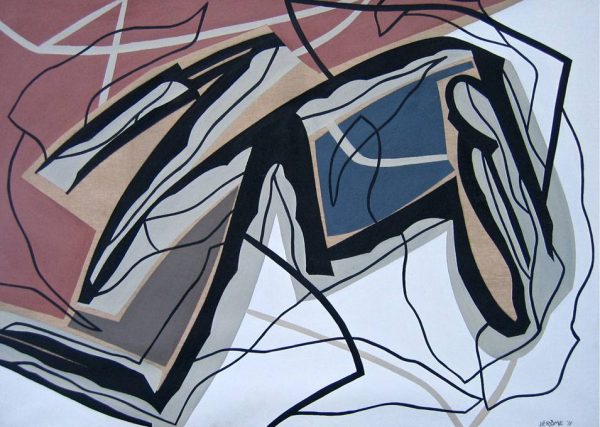 1971 : Apaches en paix    (73 x 100 cm / 40 paysage : Acrylique sur toile de lin)