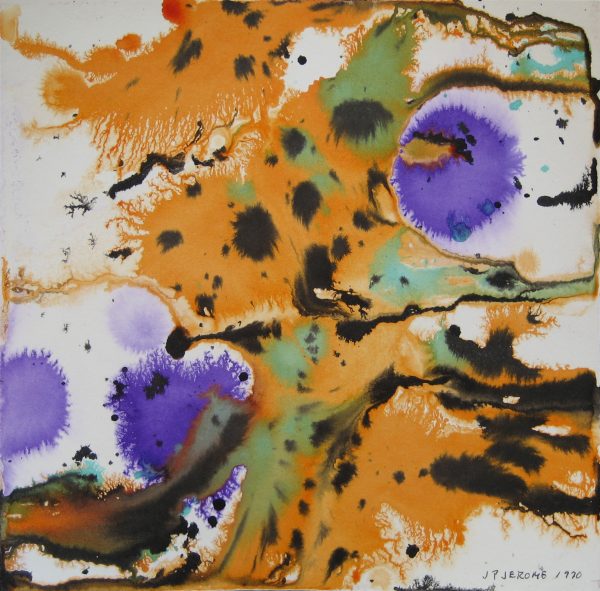 1970 : Sans titre (25,4 x 25,4 cm : Encre sur papier Japon)