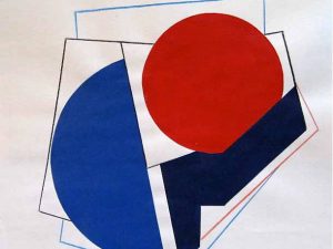 1996 : Couleurs et lignes   (24,1 x 24,1 cm : Acrylique sur papier)