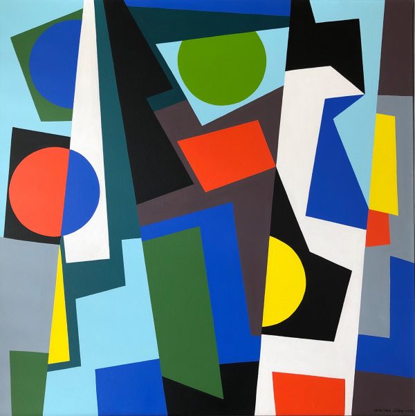 1998 : Langage  (61 x 61 cm : Acrylique sur toile de coton)