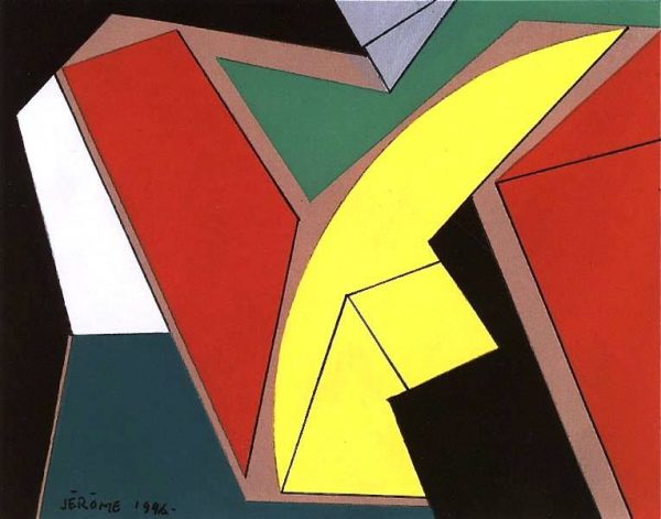 1996 : Vent du Ciel 8   (10,2 x 12,7 cm : Acrylique sur carton)