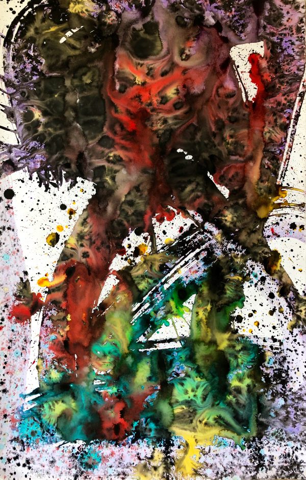 1970 : Sans titre, 7-8-70 (101,6 x 66 cm : Encre sur papier Japon)