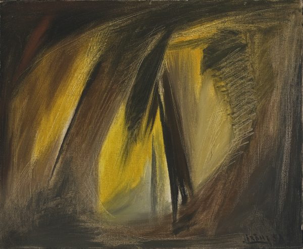 1958 : Sans titre / Collection Musée d'art contemporain de Montréal (38,3 x 46,1 cm : Huile sur toile)