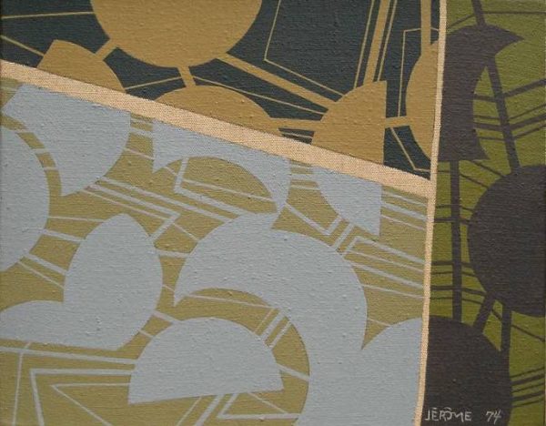 1974 : Lune de menthe    (19 x 24 cm / 2 figure : Acrylique sur toile de lin)