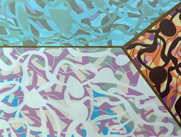 1973 : Série Jardin d'eau : Une robe pour l'aurore, 8 de 10  (127,6 x 95,2 cm / 60 Figure : Acrylique sur toile de lin)