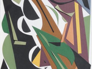 2000 : Une treille du cloître (28,6 x 23,8 cm : Découpage collage)