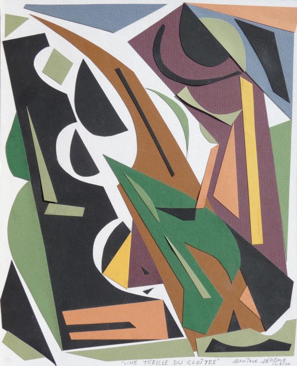2000 : Une treille du cloître (28,6 x 23,8 cm : Découpage collage)