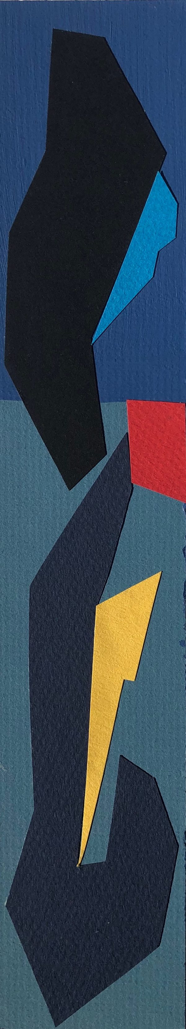 2004 : Carton 14 (27,9 x 5,4 cm : papier découpé collé sur carton)
