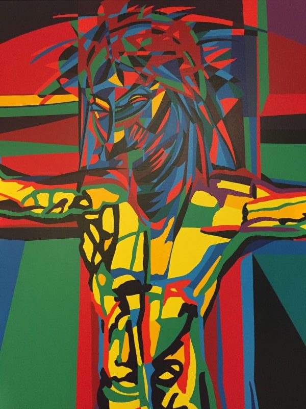 1994 : La crucifiction, détail (Acrylique sur toile de coton)