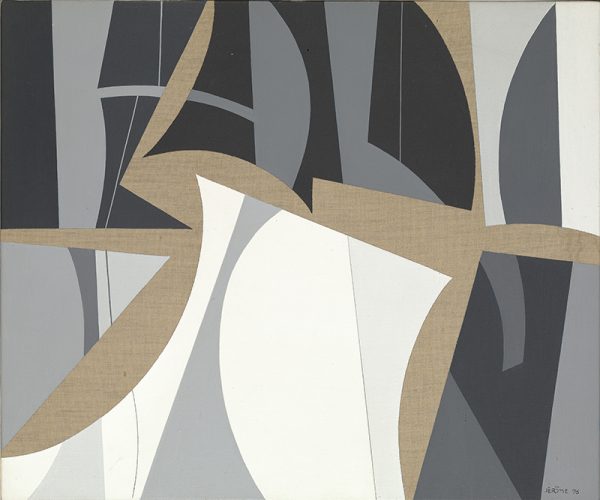 1976 : Souffle d'eau (Collection Musée national des beaux-arts du Québec, No d'accession 2014.142, © Succession Jean-Paul Jérôme, Photographe: MNBAQ, Idra Labrie) (46 x 55 cm : Acrylique sur toile de lin)