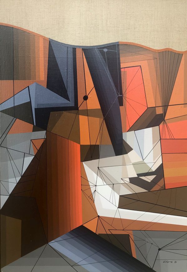 1981 : Songe des pierres (55 x 38 cm / 10 paysage : Acrylique sur toile de lin)